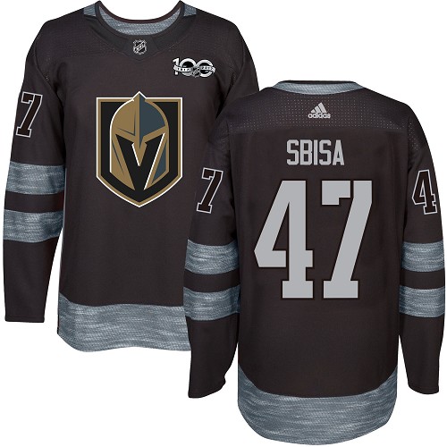 Adidas Golden Knights #47 Luca Sbisa Black 1917-100th Anniversary Stitched NHL Jersey - Click Image to Close